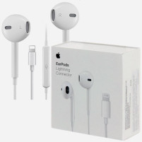  Оригинални стерео слушалки хендсфри жични за Apple EarPods Lightning connector  MMTN27M/A за Apple iPhone 7/ iPhone 7 plus / iPhone 8 / iPhone 8 plus / iPhone X / iPhone Xs / iPhone XR / iPhone XS MAX / iPhone 11 / iPhone 12 / iPhone 13 / iPAD 